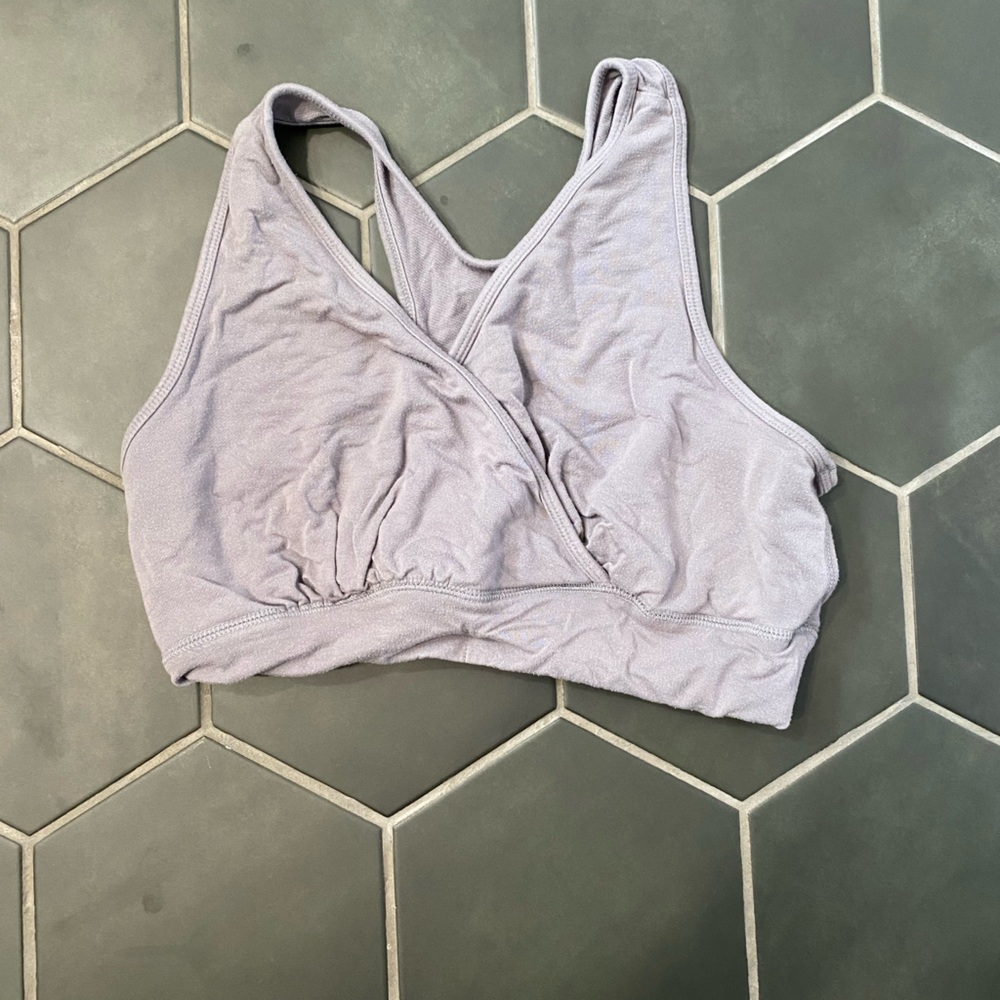 French Terry Racerback Nursing & Sleep Bra. Large Busty.